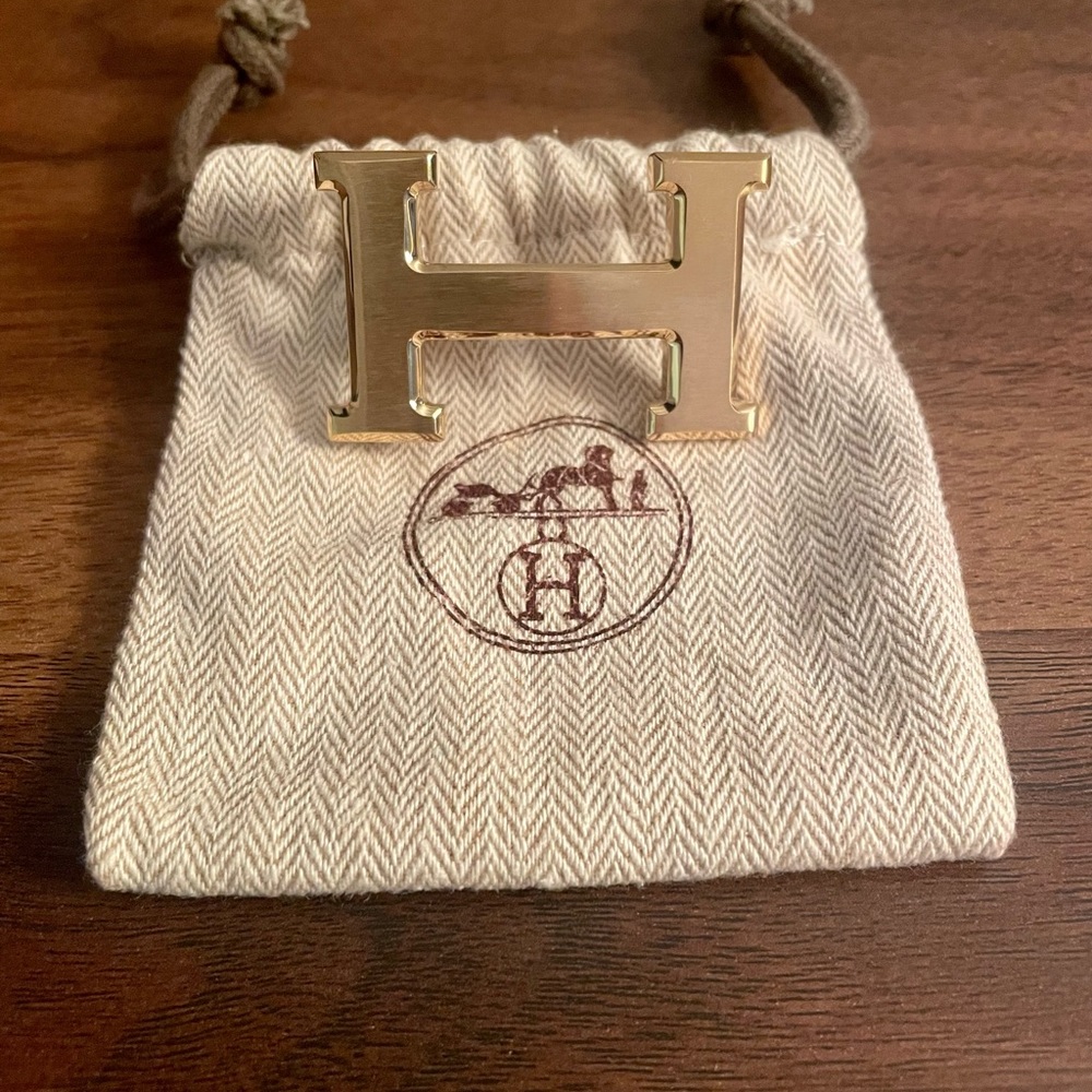 Small Hermes Gold Belt Buckle